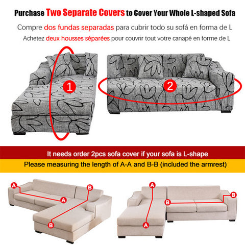 4 Sofa Covers Seater High Stretch Lounge Slipcover Protector Couch Cover