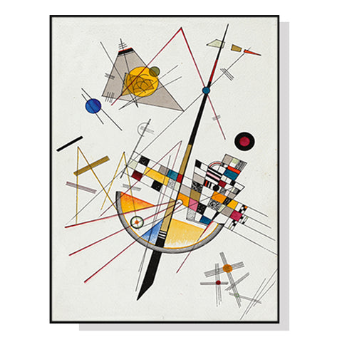 Wall Art 50cmx70cm Delicate Tension By Wassily Kandinsky Black Frame Canvas
