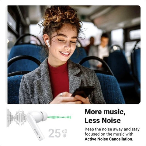 UGREEN 90206 HiTune T3 Active Noise-Cancelling Wireless Earbuds (White)