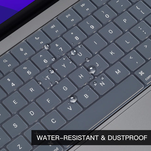 Keyboard Cover Skin For MacBook Air Pro 13 13.6 14 15.3 16 A2442 A2779 A2485 A2780 A2681 A2941 M1 M2 2021 to 2023 Grey