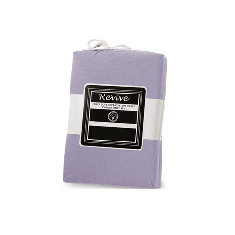 Revive Teddy Fleece Fitted Sheet Combo Set Lilac King