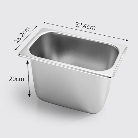 Gastronorm GN Pan Full Size 1/3 GN Pan 20cm Deep