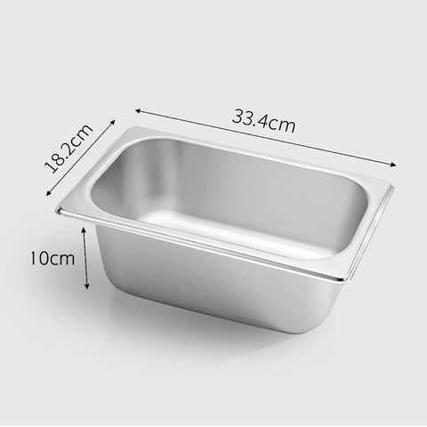 Gastronorm GN Pan Full Size 1/3 GN Pan 10cm Deep