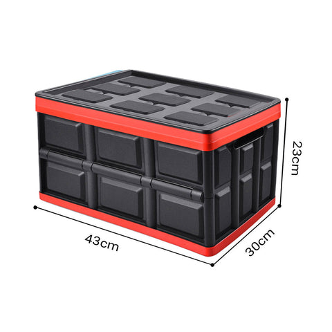 30L Collapsible Car Trunk Storage Box Black
