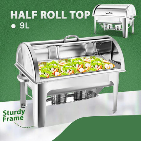 9L Stainless Steel Full Size Roll Top Chafing Dish