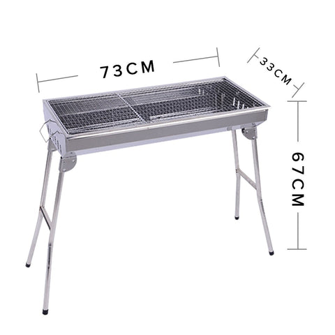 Stainless Steel Skewers BBQ Grill 6-8 Persons