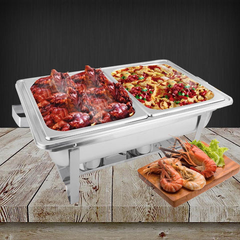 4.5L Dual Tray Stainless Steel Chafing Food Warmer