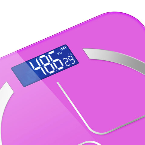 180kg Glass Digital Fitness Electronic Scales Pink