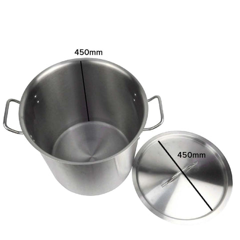 98L 18/10 Stainless Steel Stockpot with Perforated Pasta Strainer