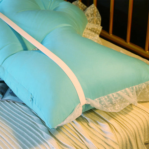 120cm Light Blue Princess Headboard Pillow