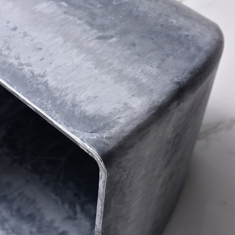 27cm Weathered Grey Square Resin Planter