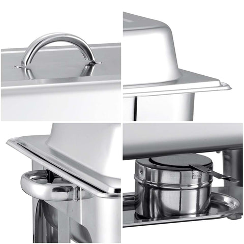 9L Stainless Steel 3 Pans Chafing Dish