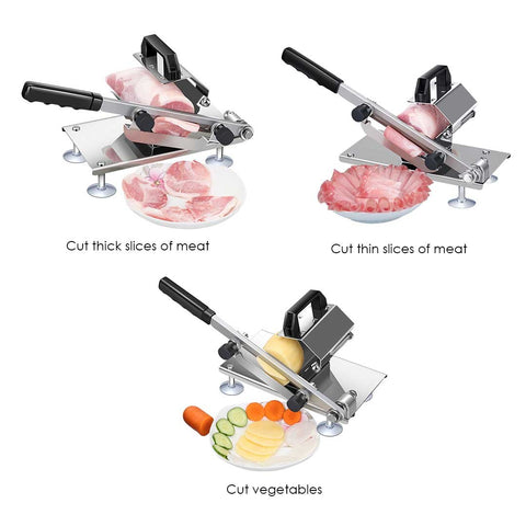 Manual Frozen Meat Slicer 18/10 Commercial Stainless Steel
