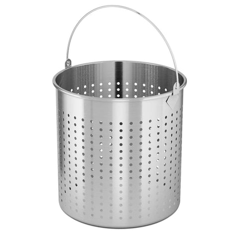 33L 18/10 Stainless Steel Perforated Pasta Strainer with Handle