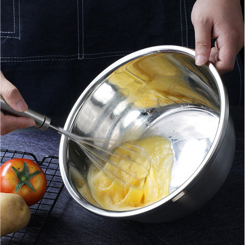5Pcs Polished Stainless Steel Mixing Bowl