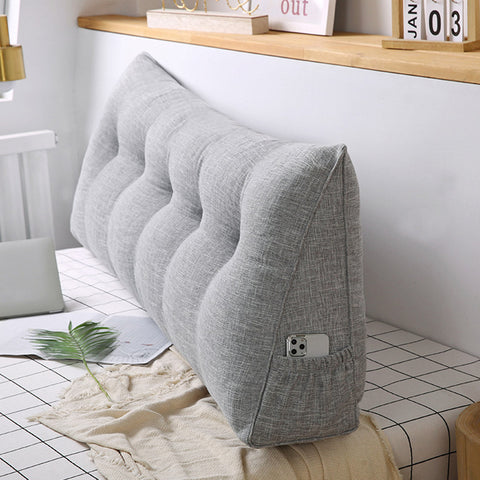 150cm Silver Wedge Bed Cushion