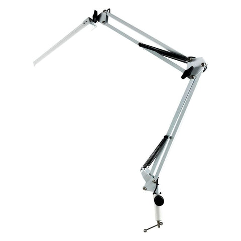 GOMINIMO LED Swing Arm Desk Lamp with Clamp (White) GO-SDL-101-PR