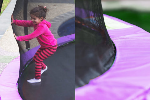 Kahuna 16ft Trampoline Free Ladder Spring Mat Net Safety Pad Cover Round Enclosure - Purple