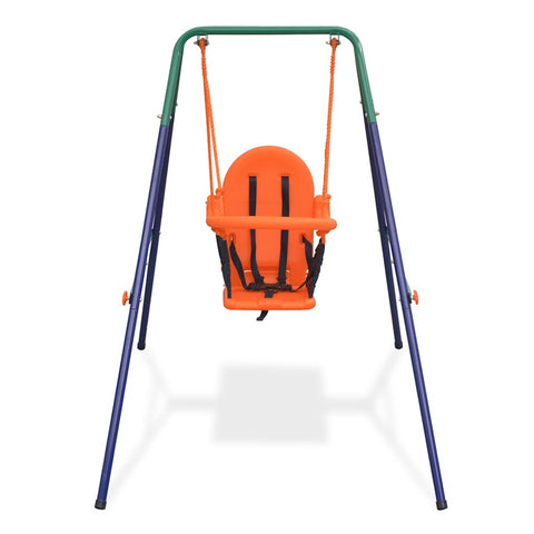 Toddler Swing Set With Safety Harness Orange