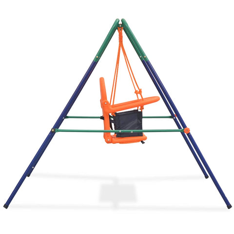 Toddler Swing Set With Safety Harness Orange