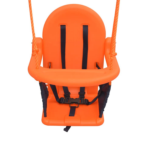 Toddler Swing Set With Safety Harness Orange