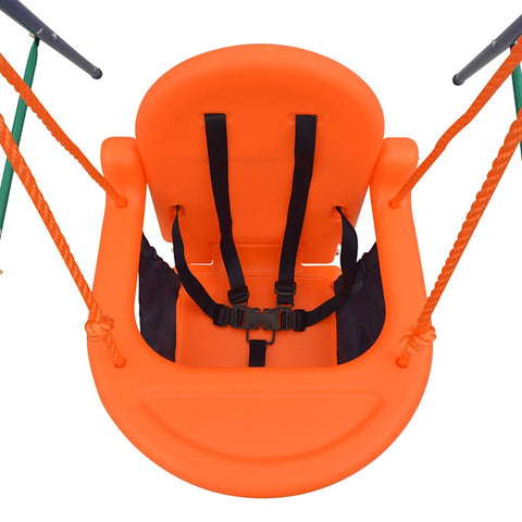 Toddler Swing Set With Safety Harness Orange