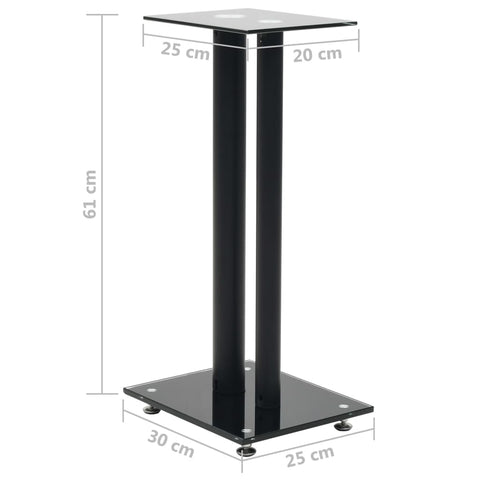 Speaker Stands 2 Pcs Tempered Glass Design