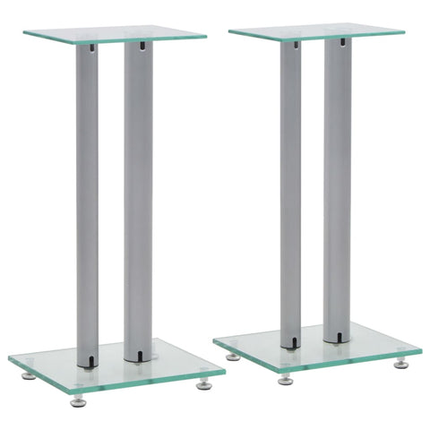 Speaker Stands 2 Pcs Tempered Glass Design