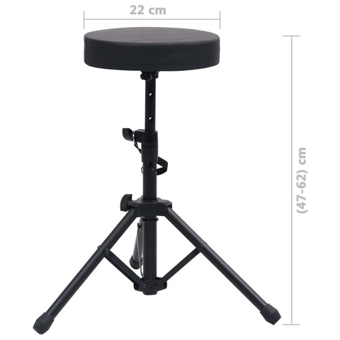 Keyboard Stand And Stool Set Black