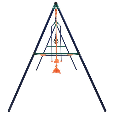 Swing Set With Gymnastic Rings And 4 Seats Steel
