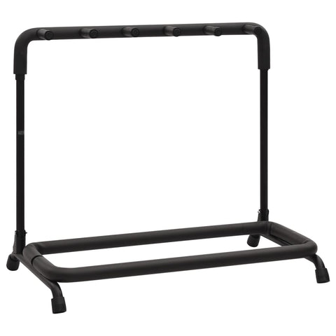 Folding Guitar Stand With 5 Sections Black Steel