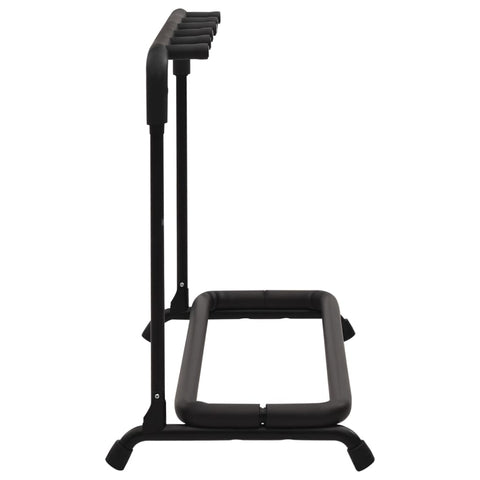Folding Guitar Stand With 5 Sections Black Steel