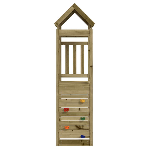 Play Tower With Rockwall 53X110.5X214 Cm Impregnated Wood Pine