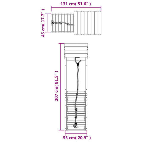 Playhouse With Climbing Wall Solid Wood Douglas