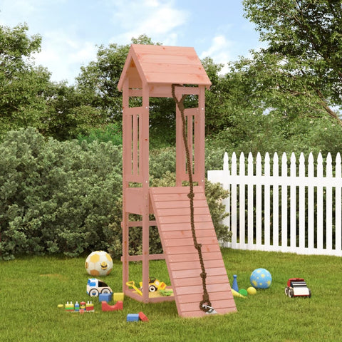 Playhouse With Climbing Wall Solid Wood Douglas