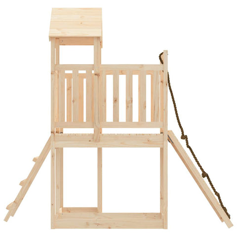 Playhouse With Climbing Wall Solid Wood Pine