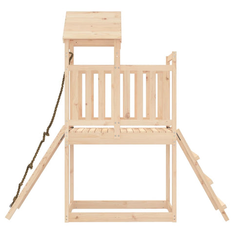 Playhouse With Climbing Wall Solid Wood Pine