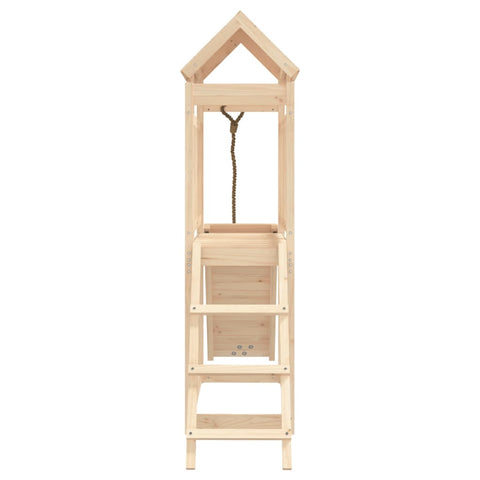 Playhouse With Climbing Wall Solid Wood Pine