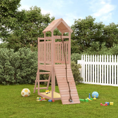Playhouse With Climbing Wall Solid Wood Pine