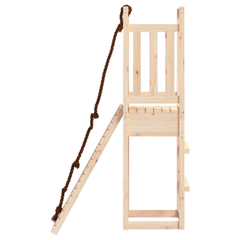 Playhouse With Climbing Wall Solid Wood Pine