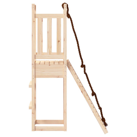 Playhouse With Climbing Wall Solid Wood Pine