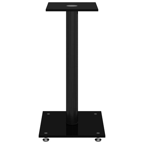 Speaker Stands 2 Pcs Tempered Glass 1 Pillar Design