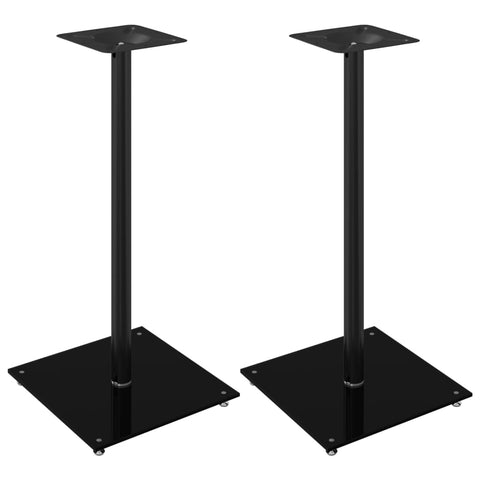 Speaker Stands 2 Pcs Tempered Glass 1 Pillar Design