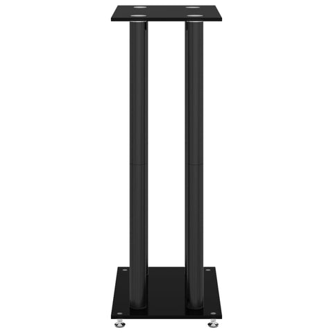 Speaker Stands 2 Pcs Tempered Glass 4 Pillars Design