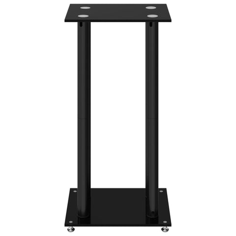 Speaker Stands 2 Pcs Tempered Glass 4 Pillars Design