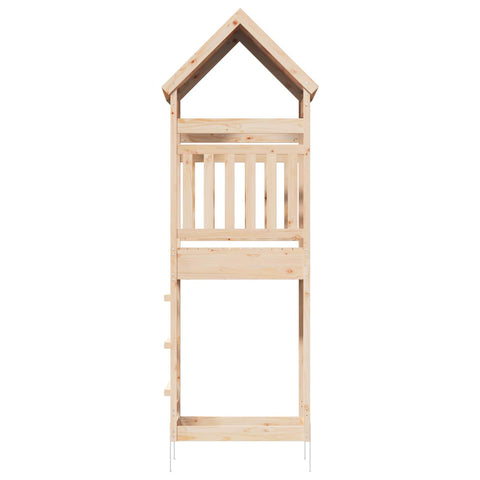Outdoor Play Tower Natural 53 X 85 X 264 Cm Solid Pine Wood
