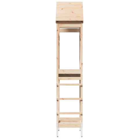 Outdoor Play Tower Natural 53 X 85 X 264 Cm Solid Pine Wood