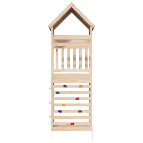 Outdoor Play Tower Natural 53 X 85 X 264 Cm Solid Pine Wood