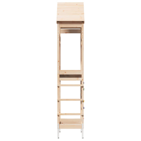 Outdoor Play Tower Natural 53 X 85 X 264 Cm Solid Pine Wood
