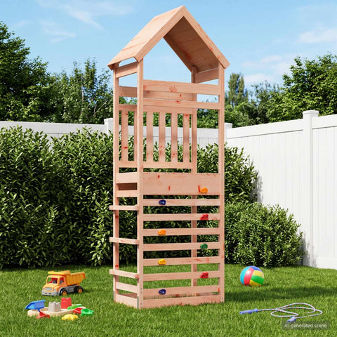 Outdoor Play Tower Natural 53 X 85 X 264 Cm Solid Pine Wood